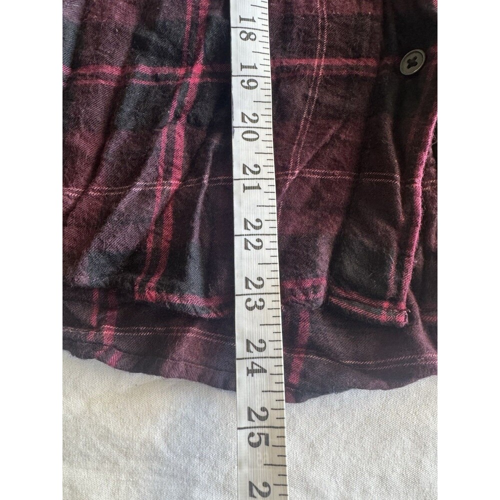 L.o.g.g. H&M Womens Button down Shirt Sz 8 Plaid Preppy Grunge Y2k 2000's Hiking - Picture 13 of 16